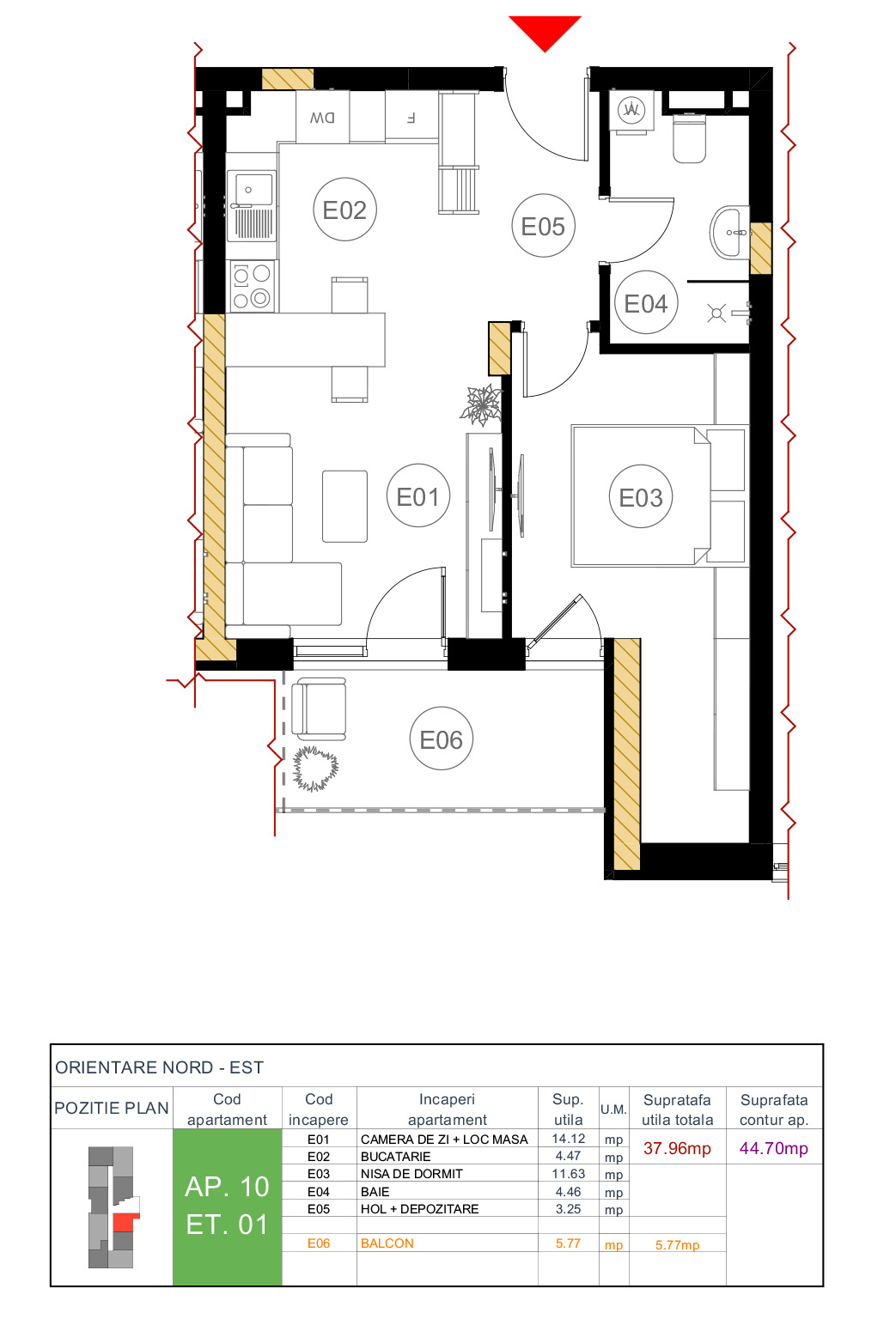 Plan apartament 10