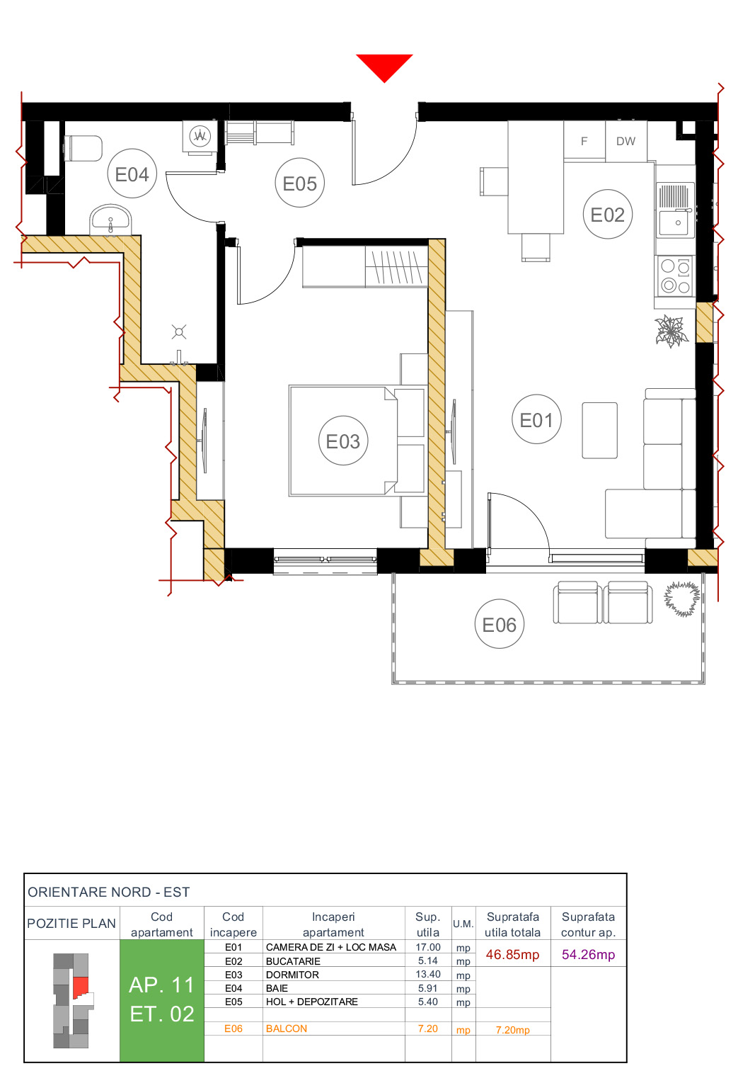 Plan apartament 11