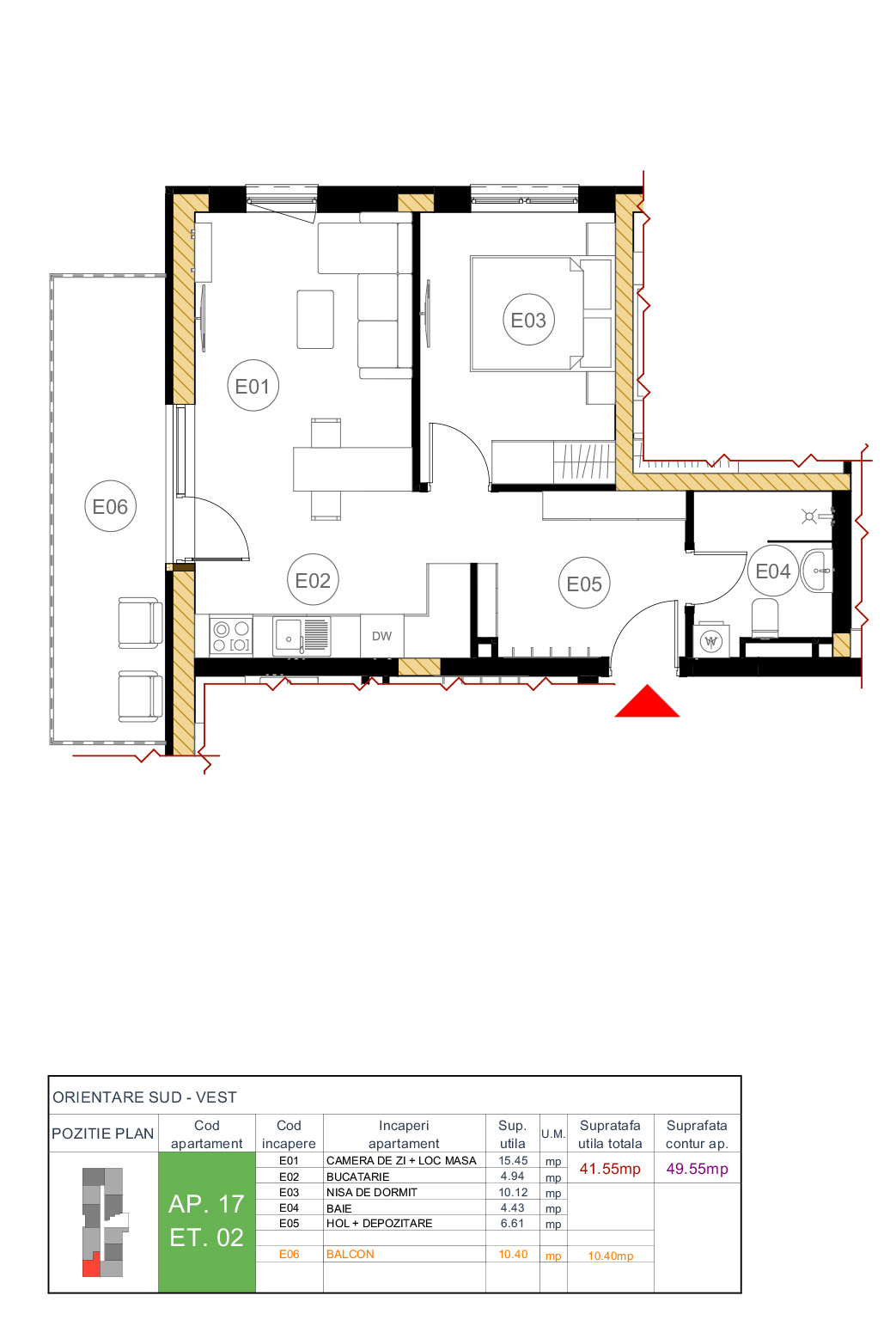 Plan apartament 17
