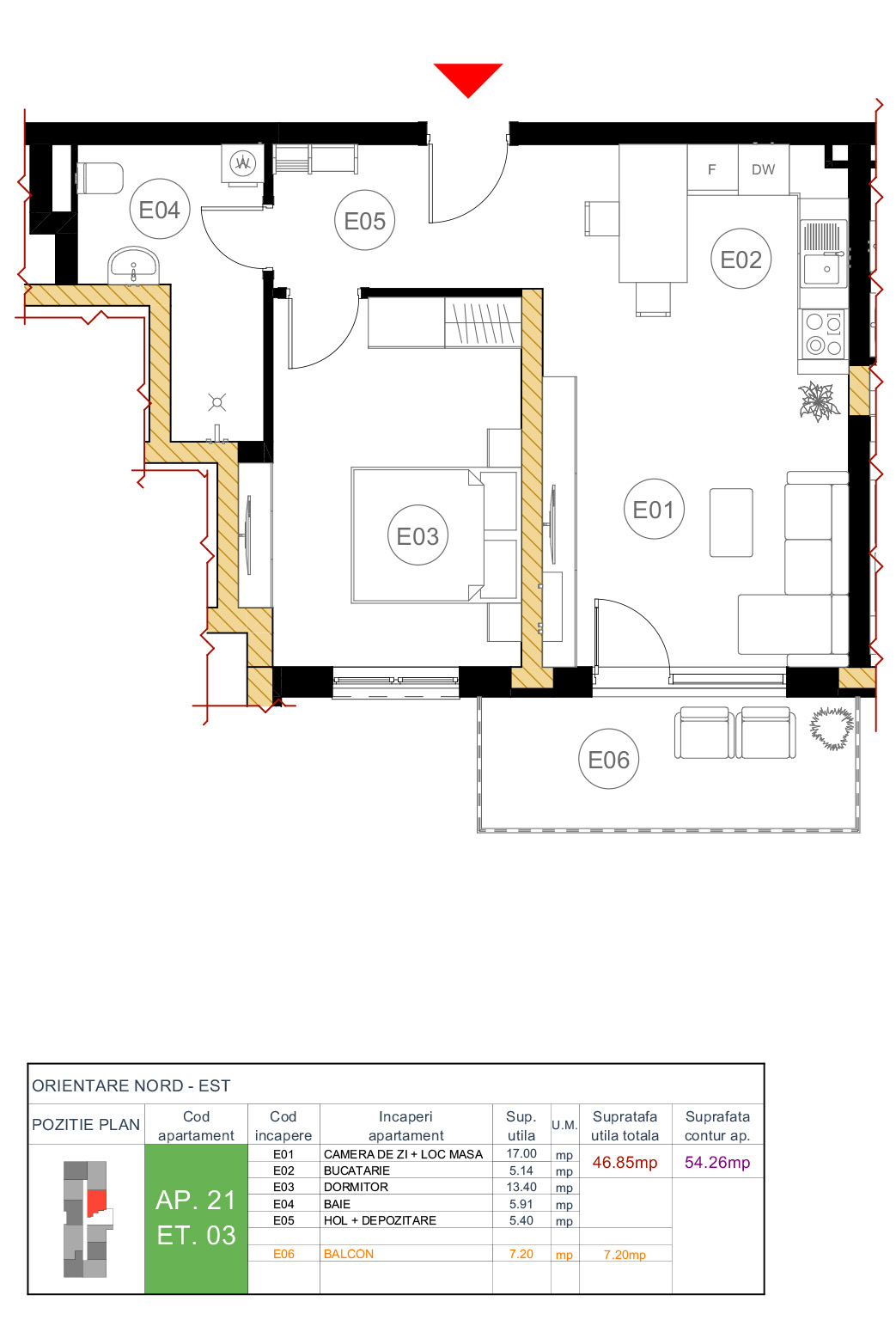 Plan apartament 21