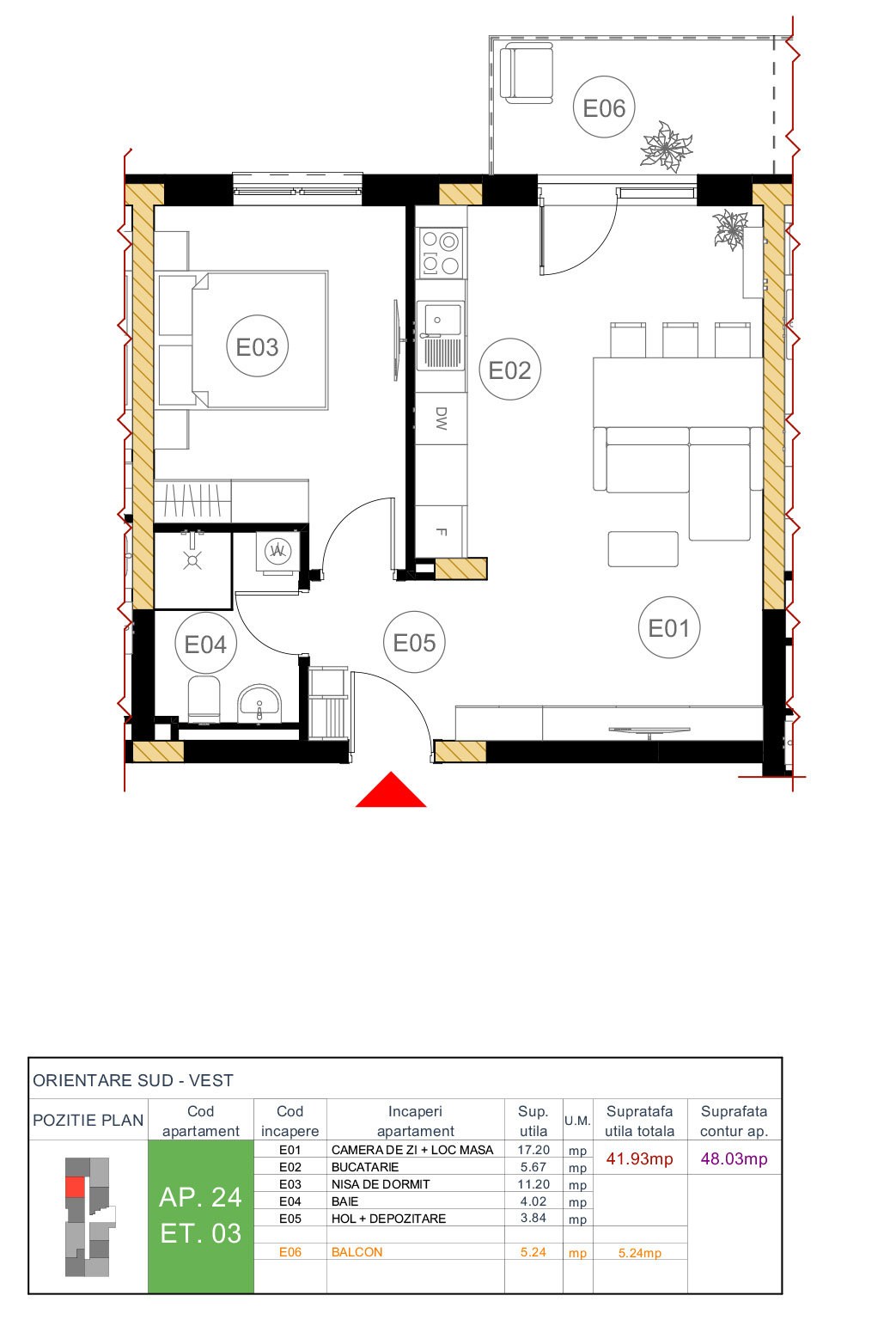 Floor plan — apartment 24