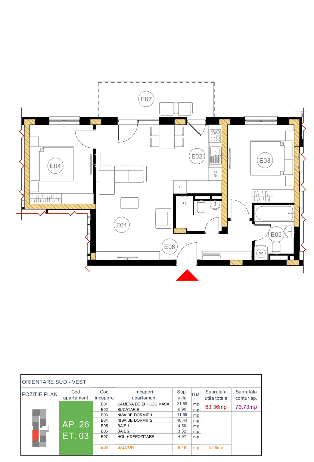 Plan apartament 26