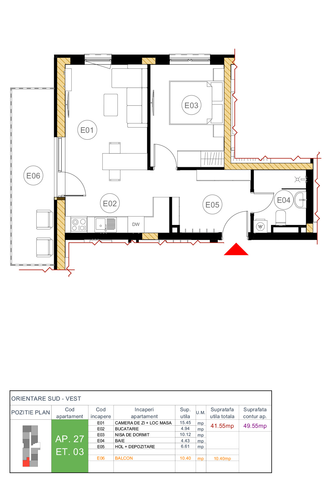 Plan apartament 27