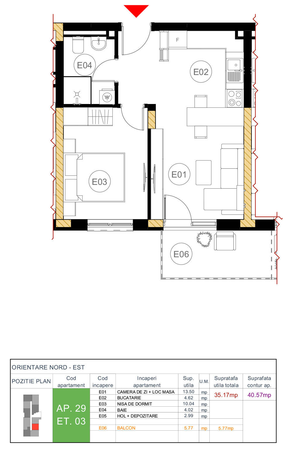 Floor plan — apartment 29