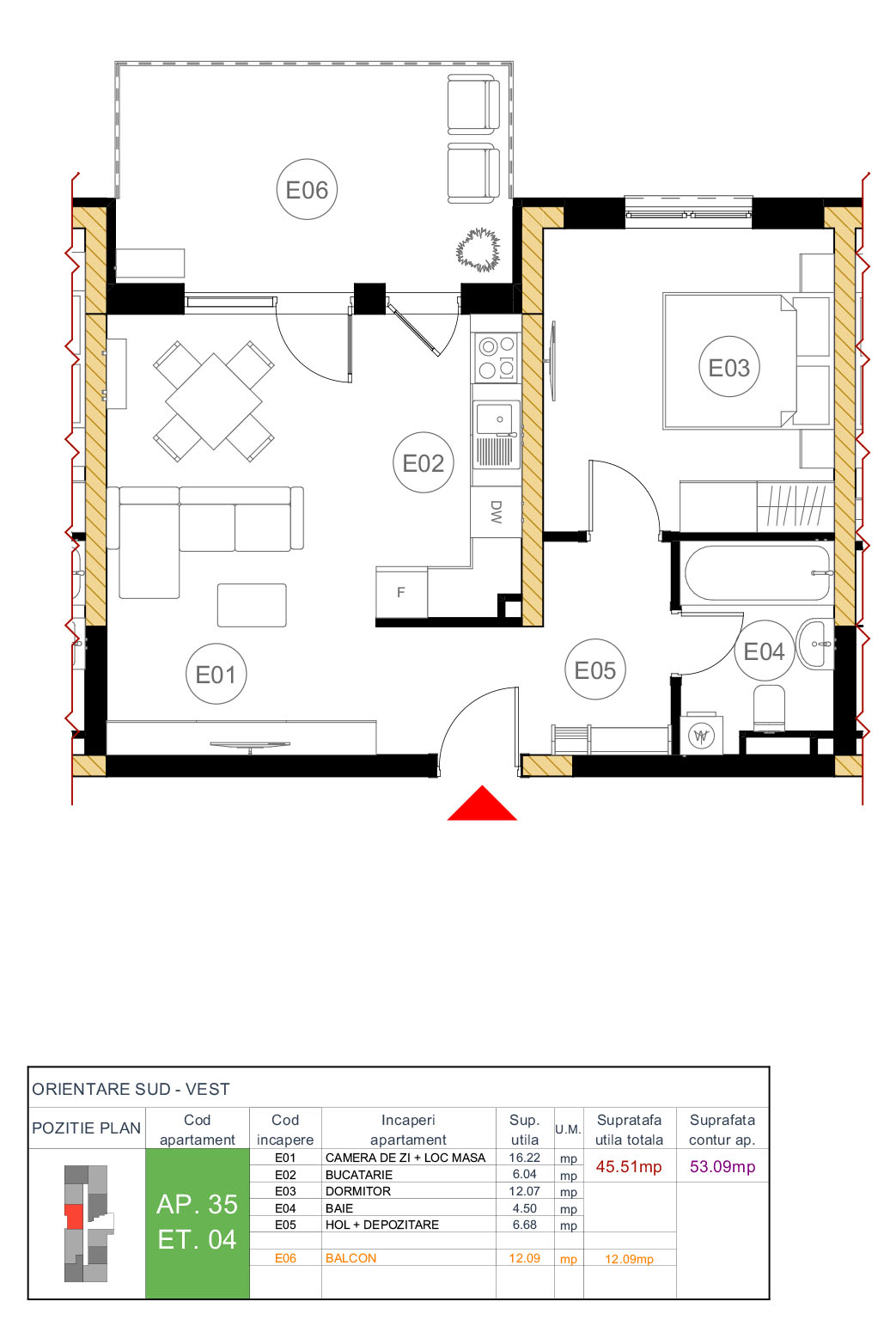 Floor plan — apartment 35