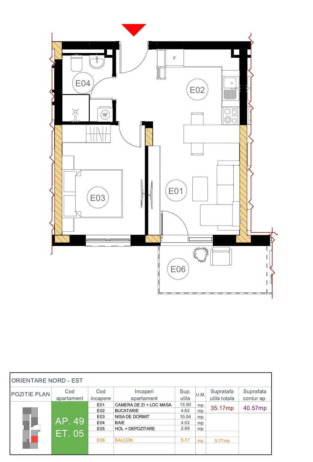 Floor plan — apartment 49