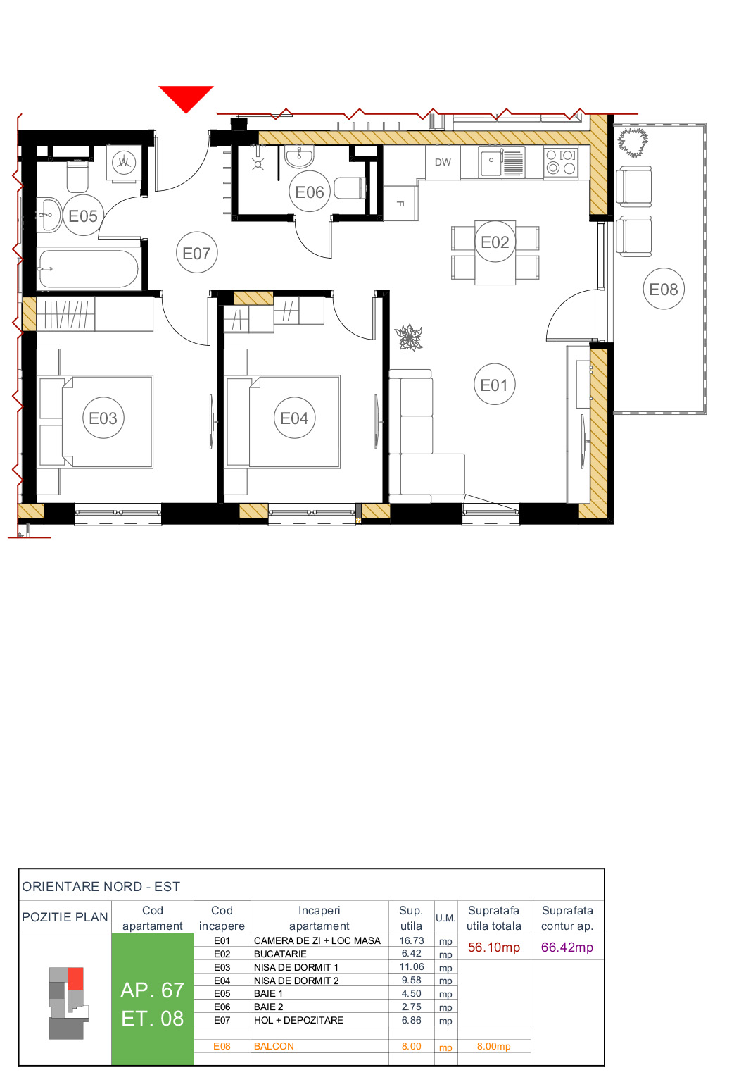 Plan apartament 67