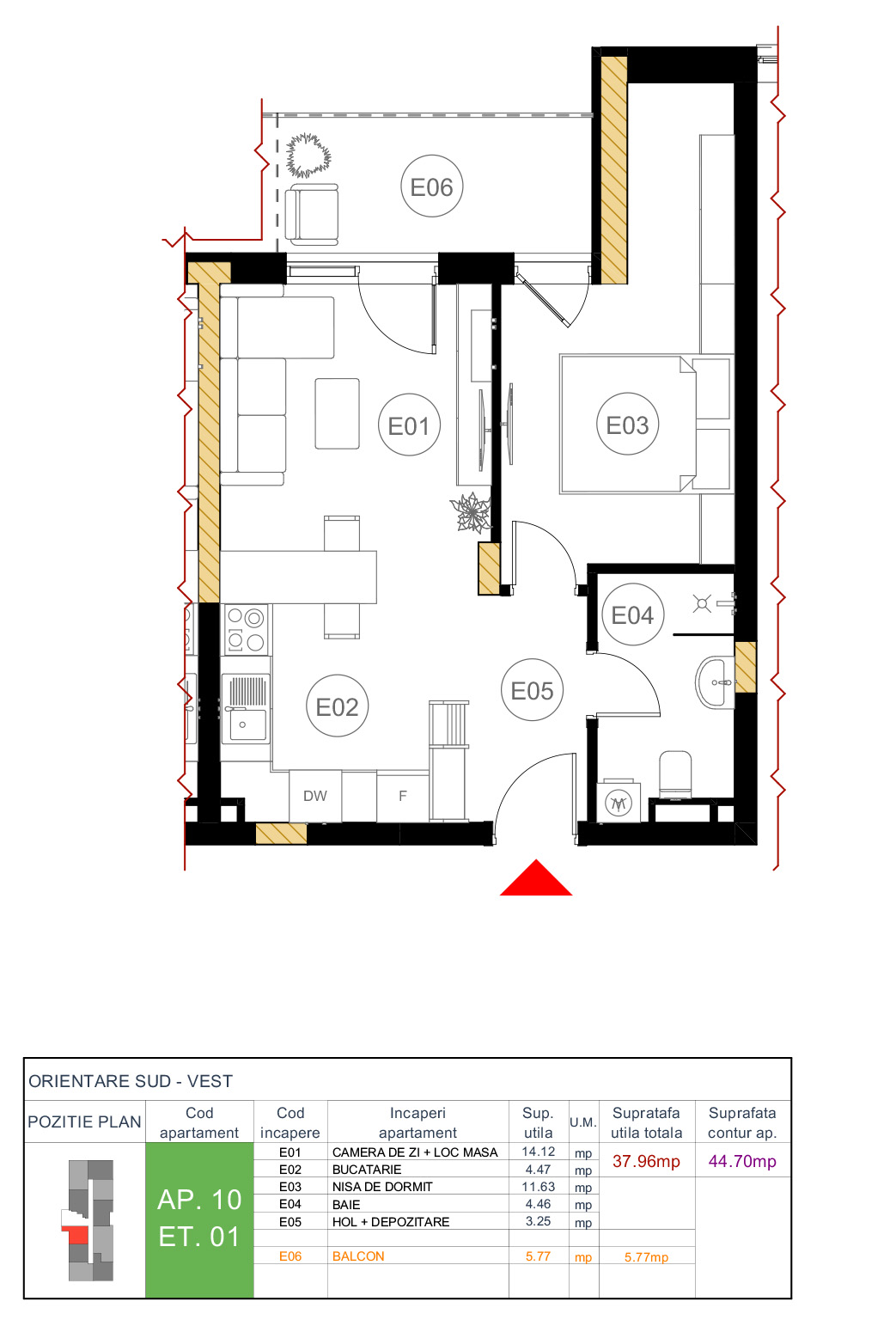 Floor plan — apartment 10