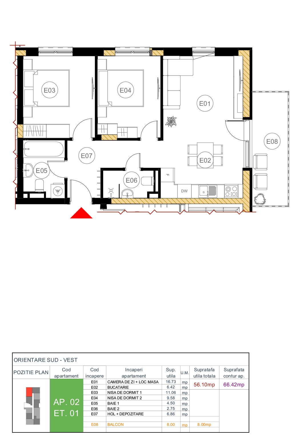 Floor plan — apartment 02