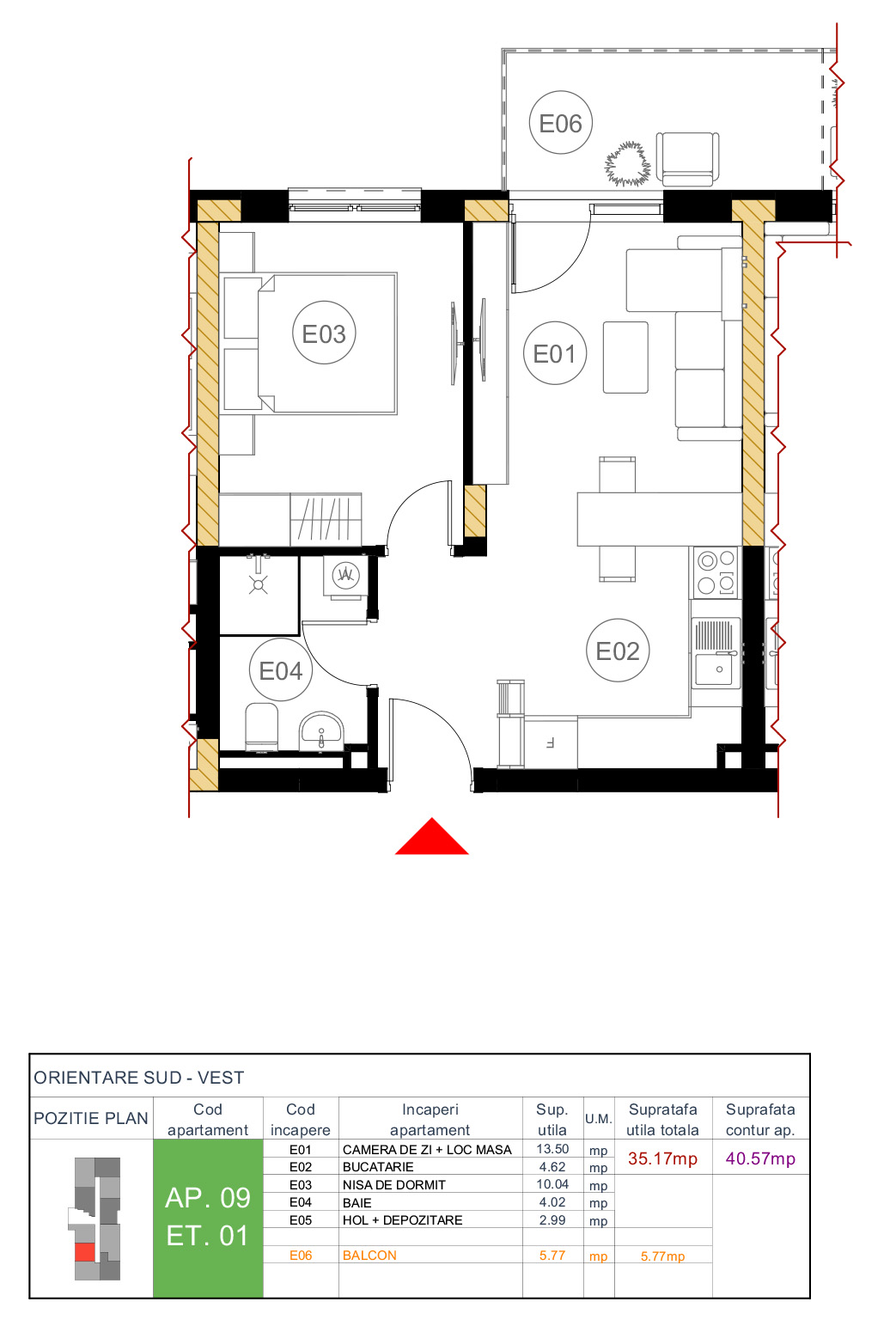 Floor plan — apartment 09