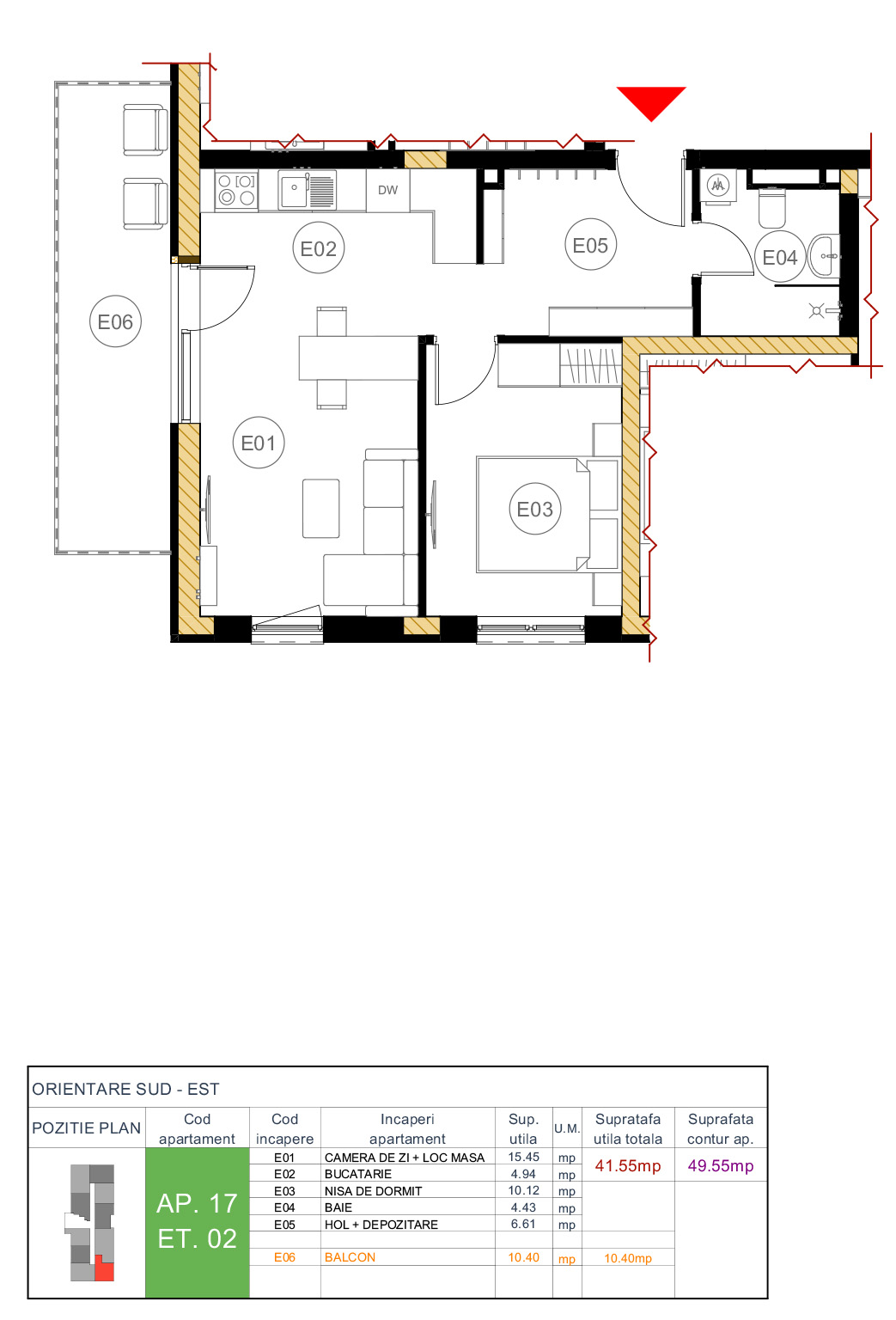 Floor plan — apartment 17