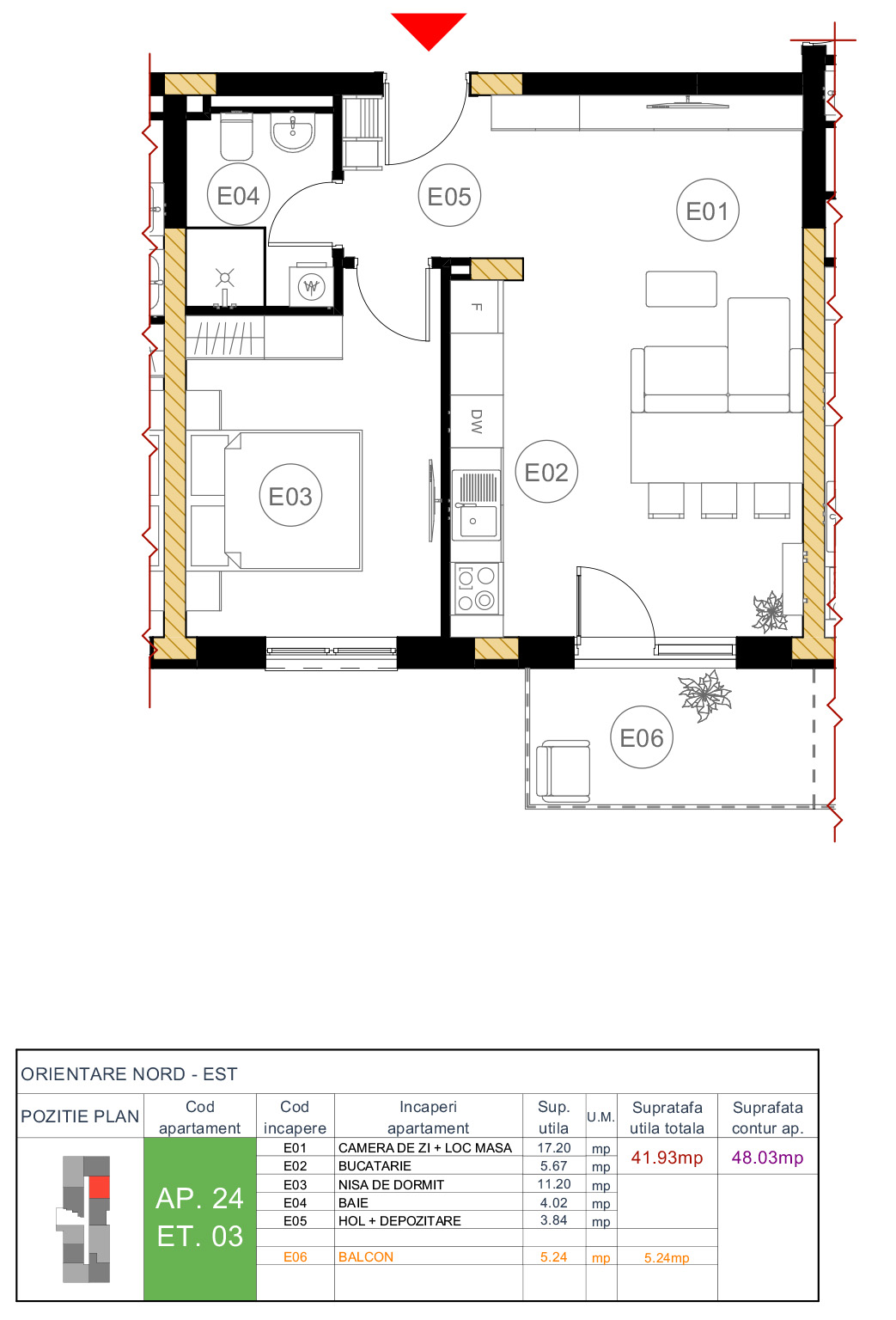 Plan apartament 24