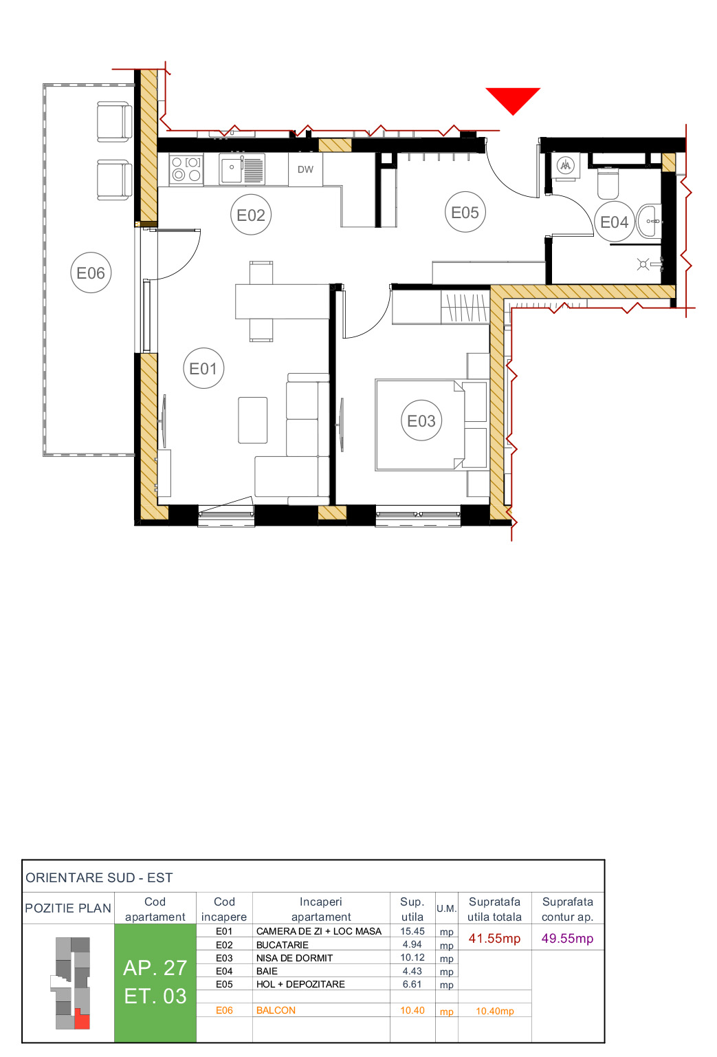 Plan apartament 27