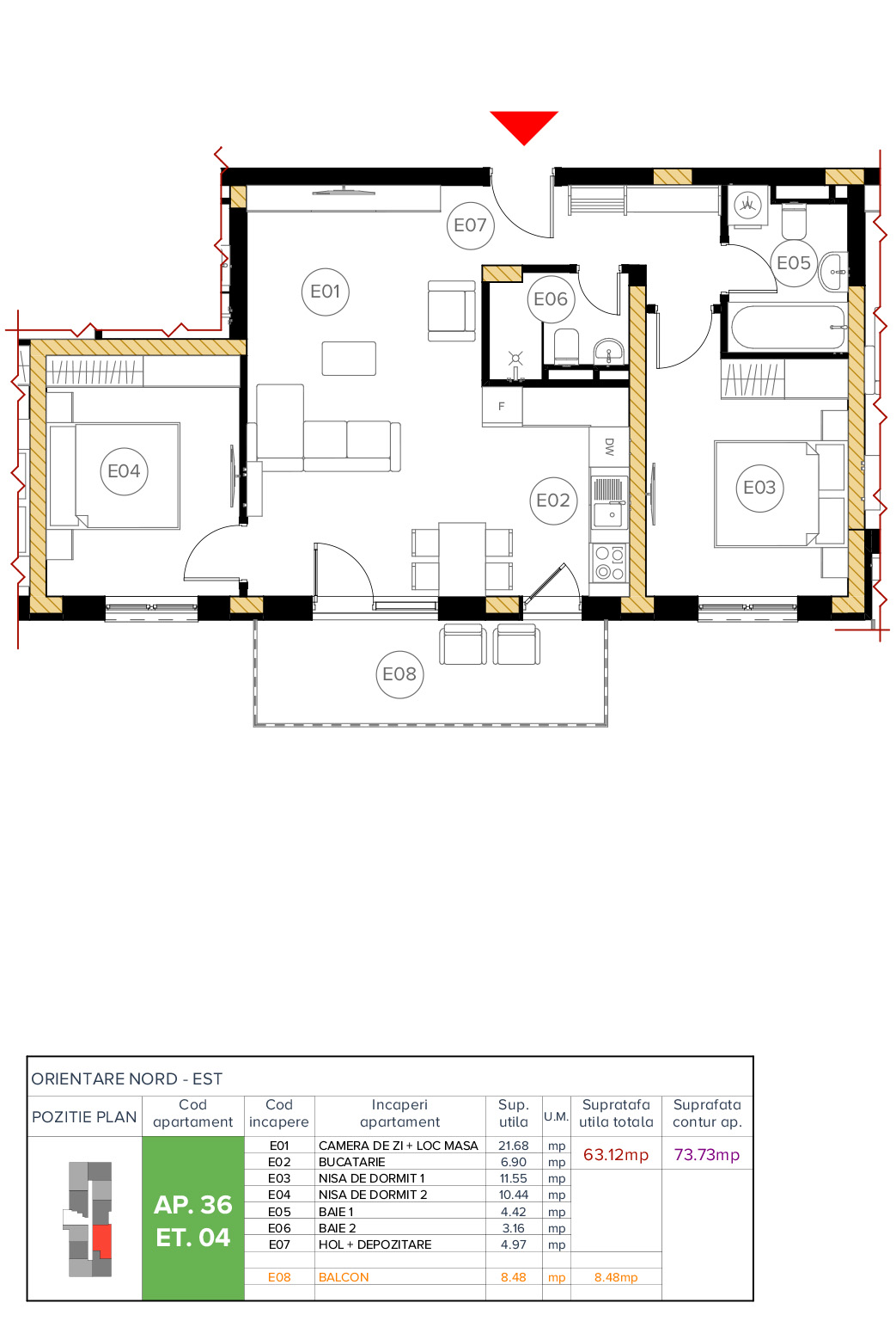 Plan apartament 36