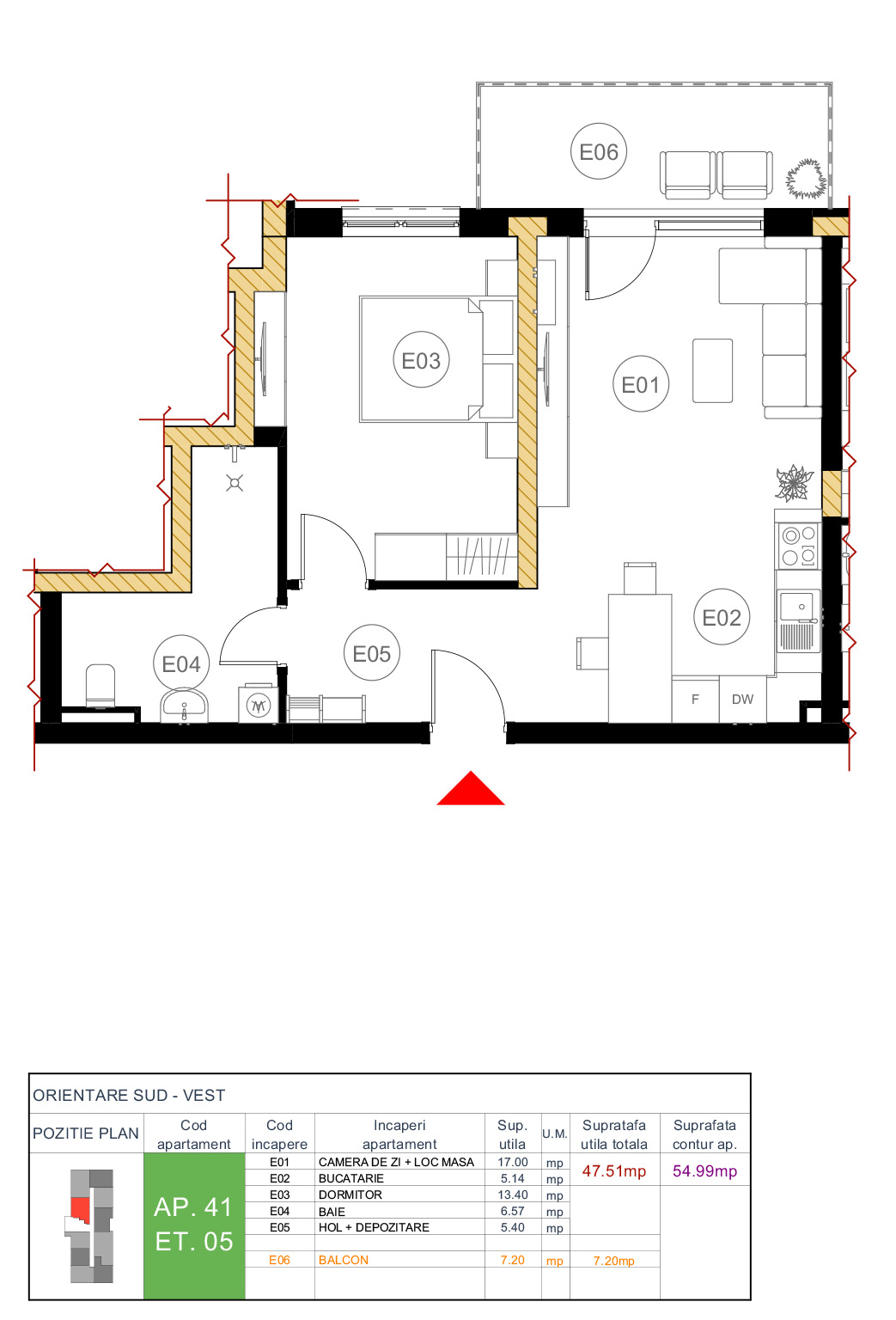 Plan apartament 41