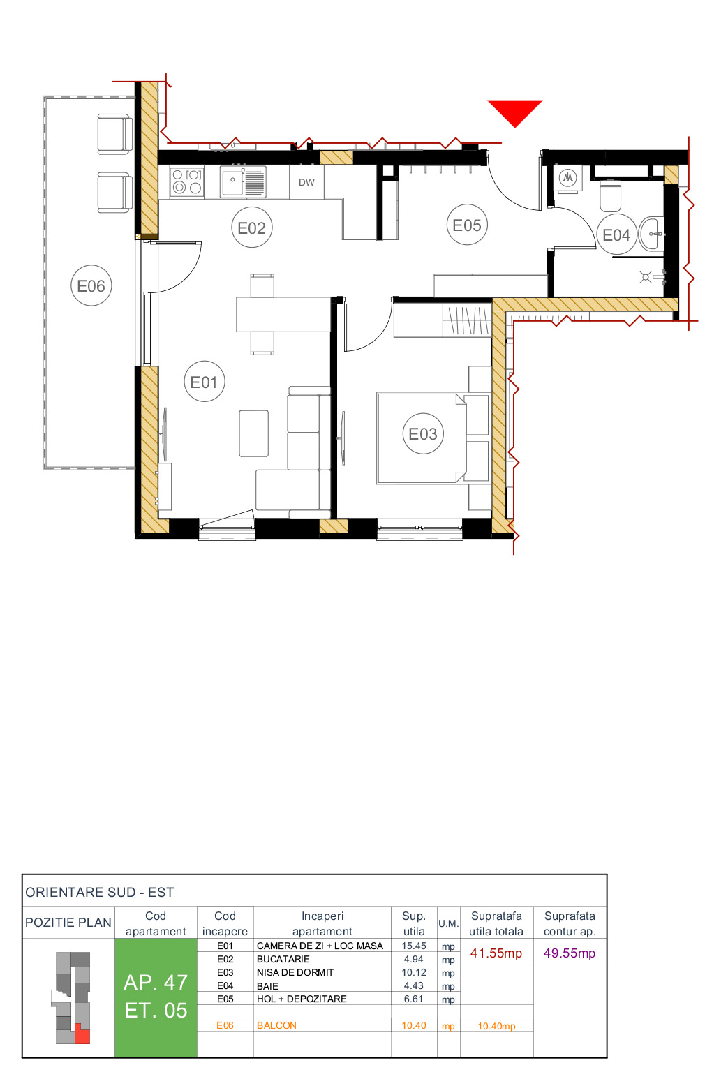 Floor plan — apartment 47