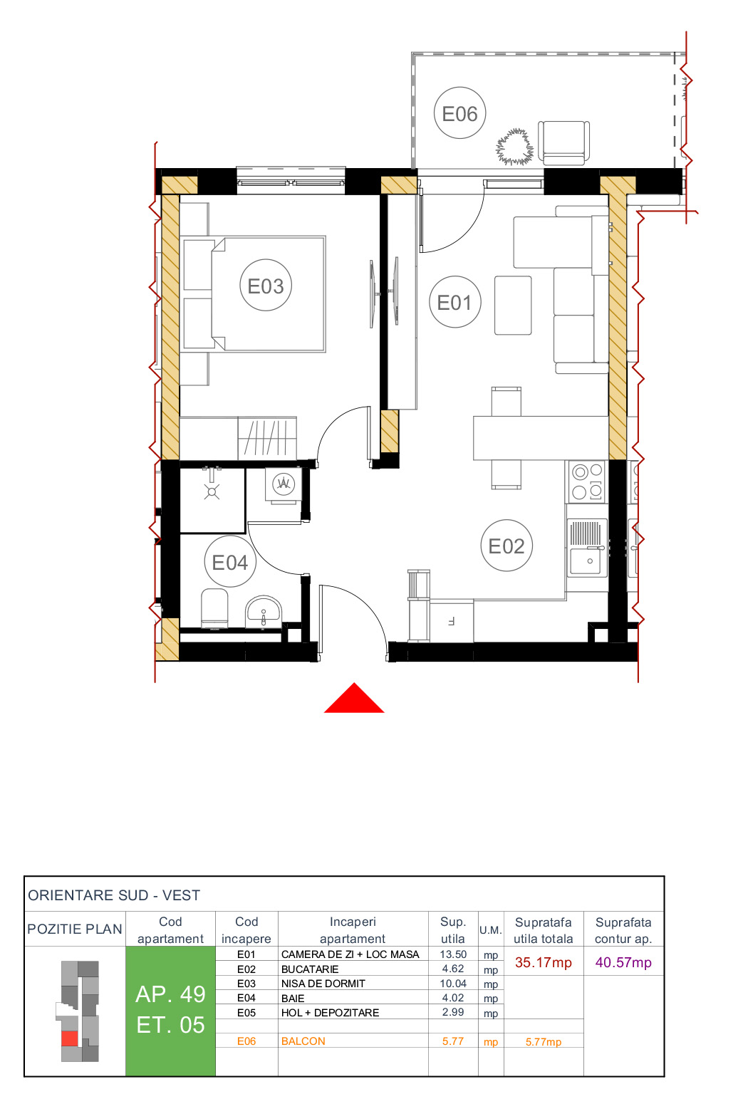 Floor plan — apartment 49