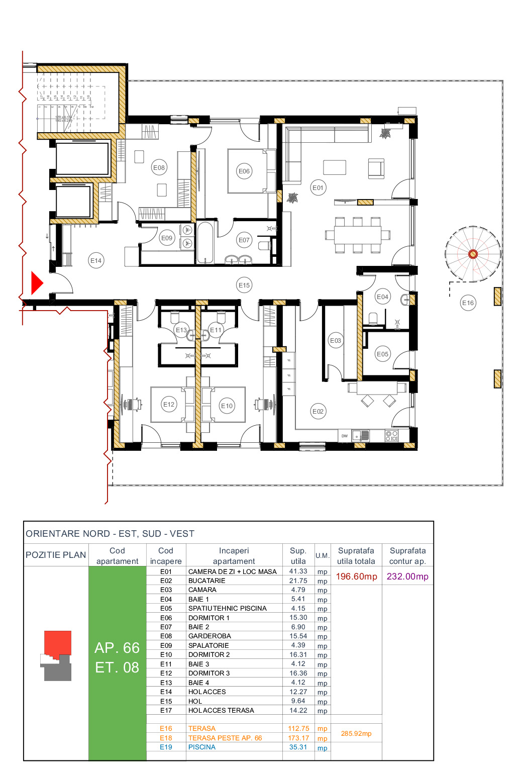 Plan apartament 66