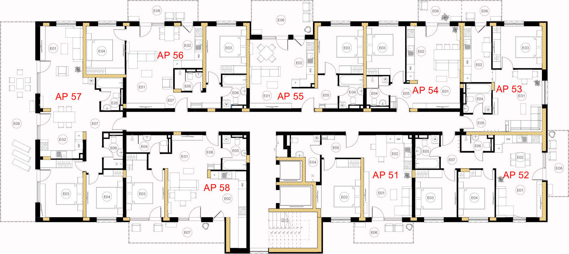 Plan etaj 6 — Bloc C1