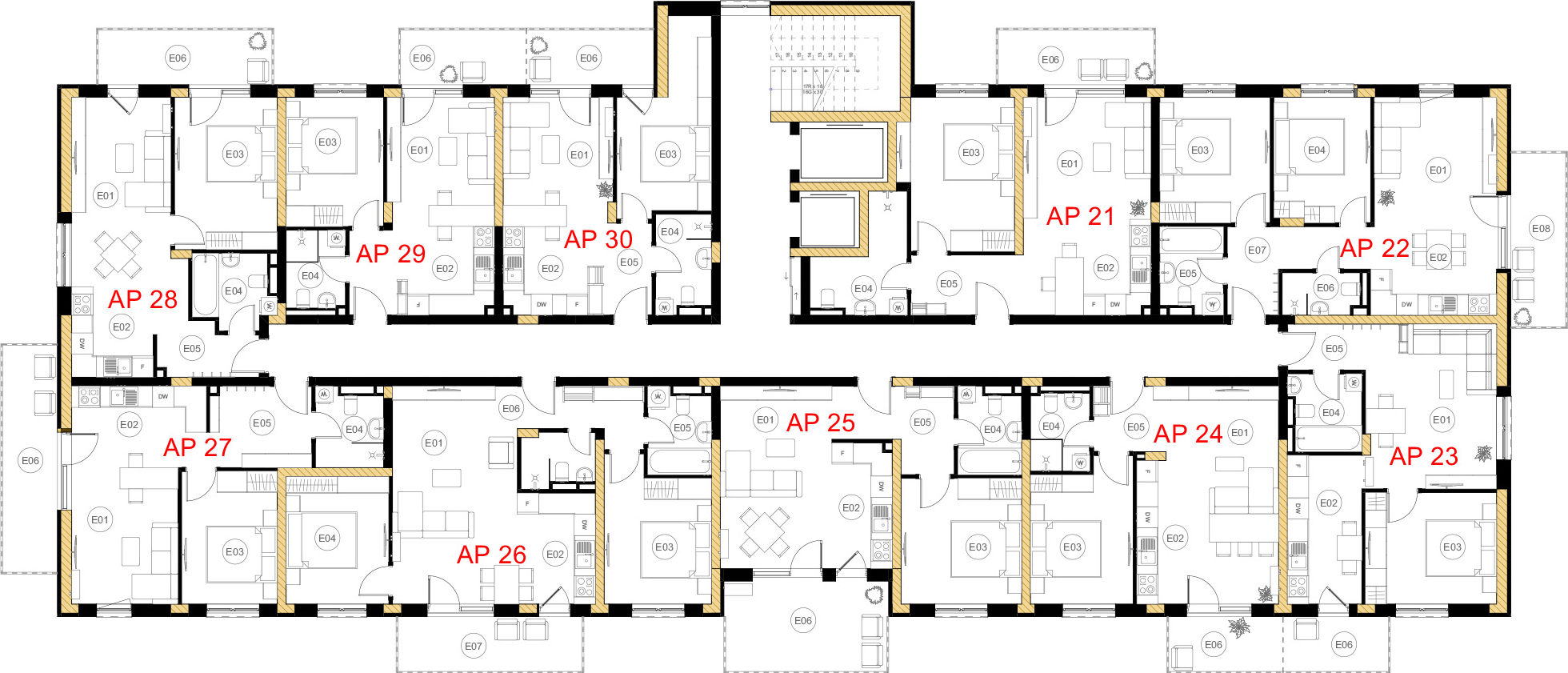 Plan etaj 3 — Bloc C2