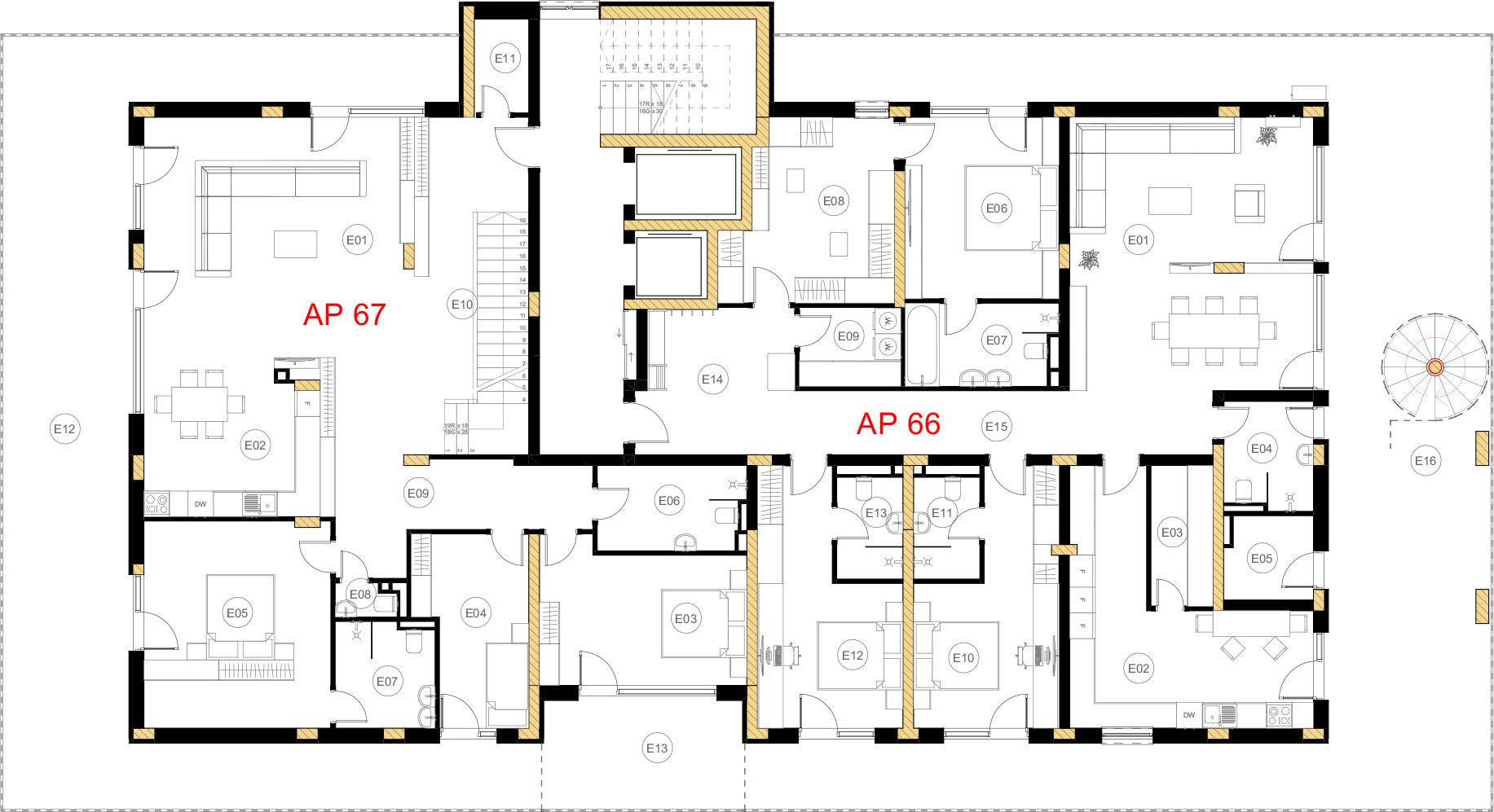 Plan etaj 8 — Bloc C2